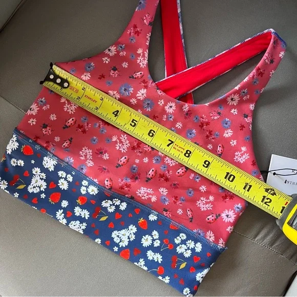 Anthropologie X Kachel• Floral Contrast Sports Bra - Picture 14 of 14